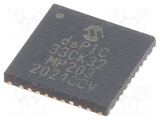 DsPIC microcontroller; SRAM: 8kB; Memory: 32kB; UQFN36; 0.4mm