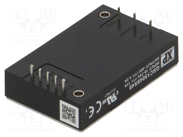 Isolated Board Mount DC/DC Converter, ITE, 1 Output, 150 W, 48 V, 3.2 A