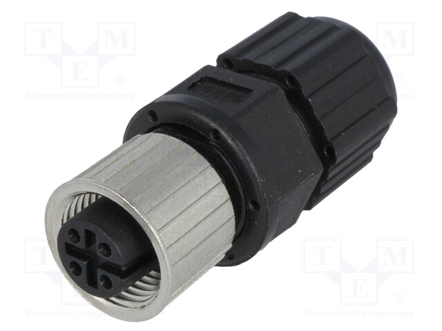 Plug; M12; PIN: 4; female; A code-DeviceNet / CANopen; for cable