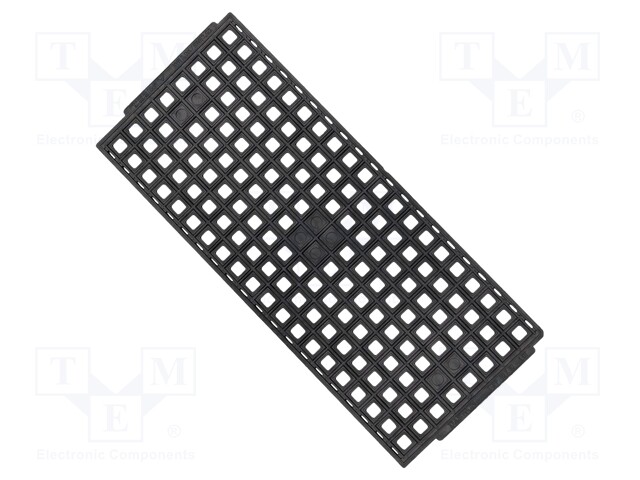 Electronic components tray; ESD; 10x10x1mm; black; 140°C; IC: TQFP