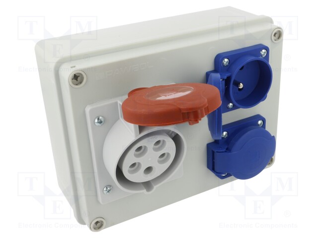 Electric switchboard; IP44; wall mount; Enclos.mat: ABS