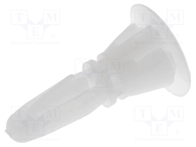 Assembly stud; polyamide; L: 6.4mm; snap fastener; Ø2: 6mm; Ø1: 4mm