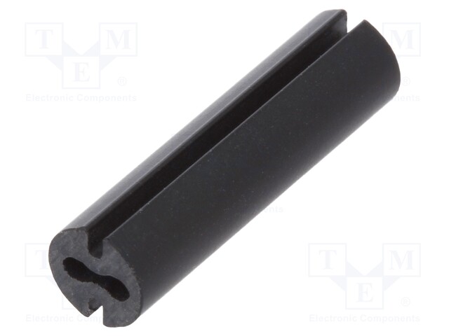 Spacer sleeve; LED; Øout: 4.8mm; ØLED: 3mm; L: 18mm; black; UL94V-0