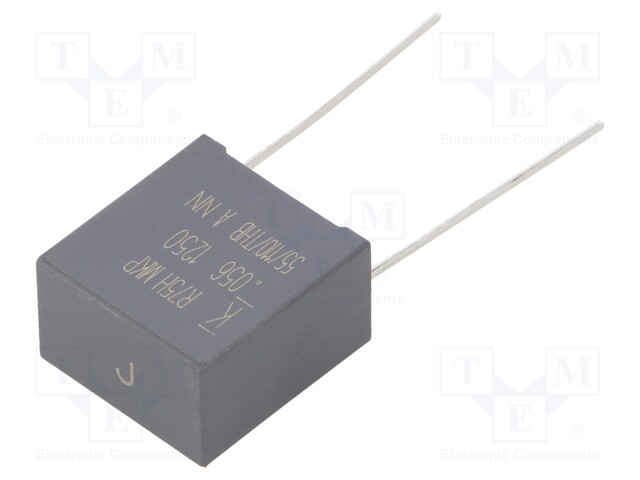 DC Film Capacitor, 0.056 µF, 1.25 kV, Metallized PP, ± 5%, R75H Series, Radial Box