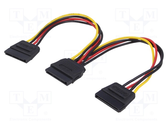 Cable: SATA; SATA L-Type plug,SATA L-Type plug x2; 0.2m