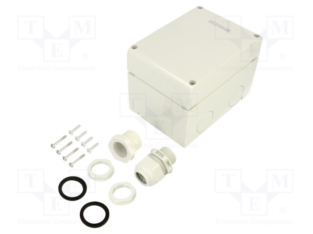 Enclosure: junction box; X: 106mm; Y: 150mm; Z: 105mm; IP66