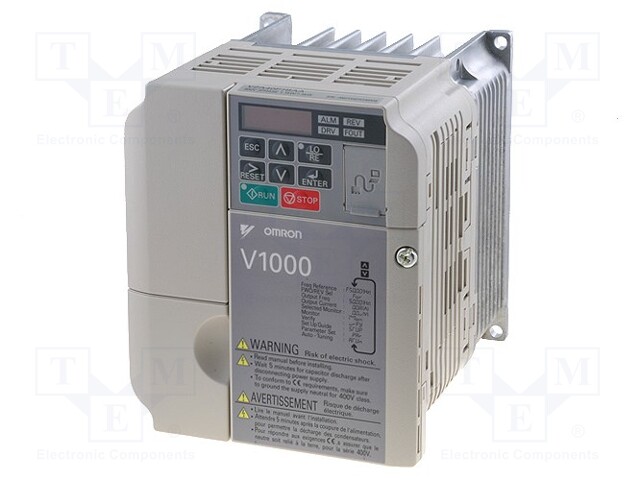 Inverter; Max motor power: 0.75kW; Out.voltage: 3x380VAC; IN: 11