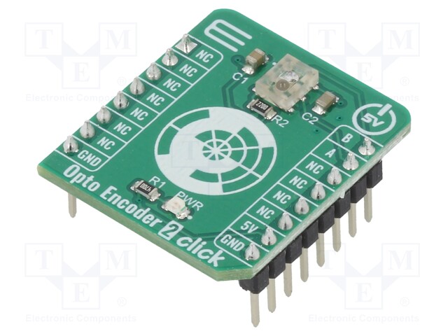 Click board; opto encoder; GPIO; AEDR-8300; mikroBUS connector