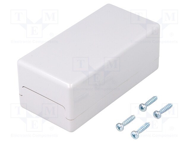 Enclosure: multipurpose; X: 50mm; Y: 100mm; Z: 40mm; polystyrene