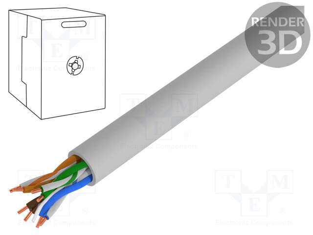 Wire; BiTLAN U/UTP; 6; data transmission; solid; Cu; 4x2x23AWG; PVC