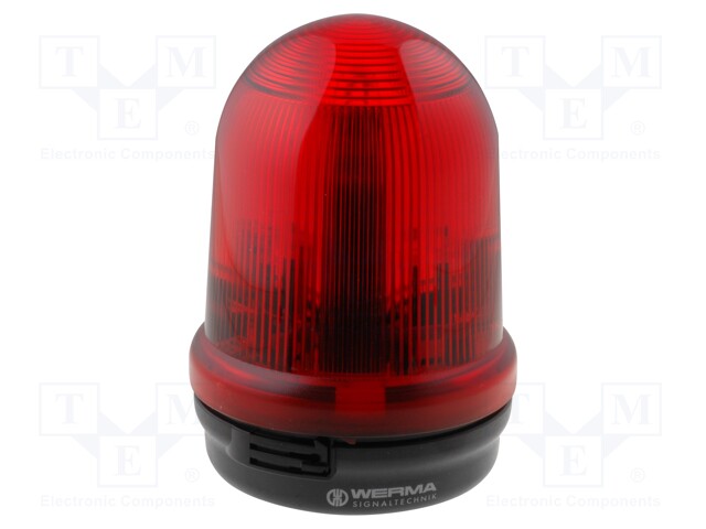 Signaller: lighting; flashing light; red; Series: 828; 230VAC; IP65