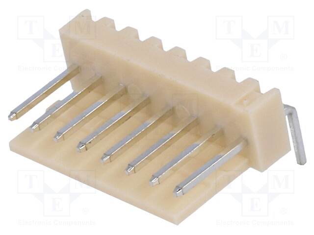 Socket; wire-board; male; NS25; 2.54mm; PIN: 8; THT; 250V; 3A; tinned