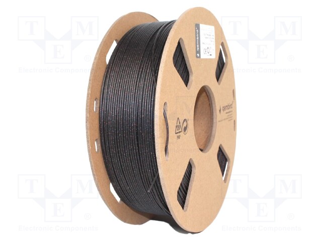 Filament: PLA; 1.75mm; three galaxy black; 190÷220°C; 1kg