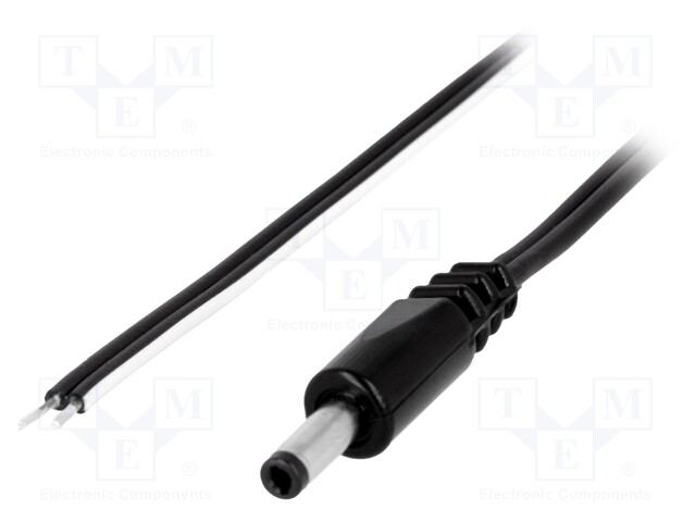 Cable; wires,DC 4,0/1,7 plug; straight,Sony; 0.5mm2; black; 1.5m