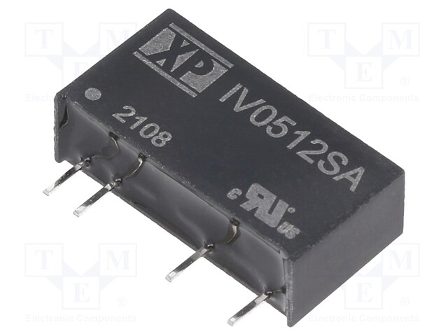 Isolated Board Mount DC/DC Converter, 3kV Isolation, ITE, 1 Output, 1 W, 12 V, 84 mA