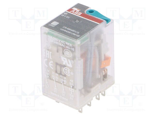 Relay: electromagnetic; 3PDT; Ucoil: 48VDC; 10A; max.250VAC