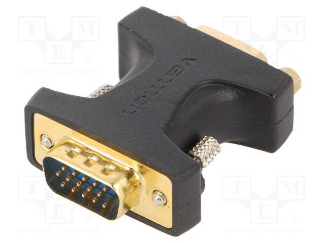 Adapter; Colour: black; Input: D-Sub 15pin HD  plug