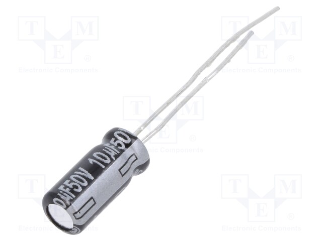 Electrolytic Capacitor, 10 µF, 50 V, EB Series, ± 20%, Radial Leaded, 5000 hours @ 105°C