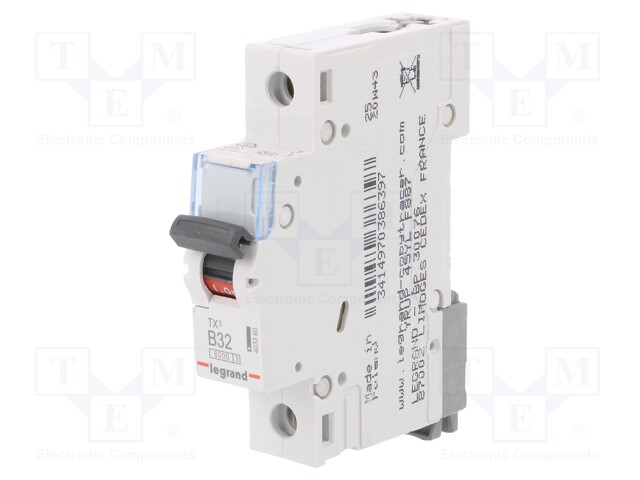 Circuit breaker; 230VAC; Inom: 32A; Poles: 1; DIN; Charact: B; 6kA