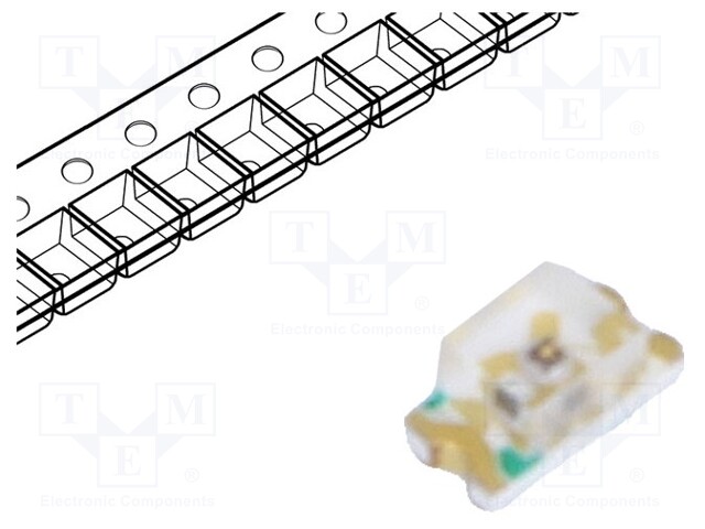 LED; SMD; 0603; yellow; 120mcd; 1.6x0.8x0.8mm; 130°; 1.8÷2.6V; 20mA