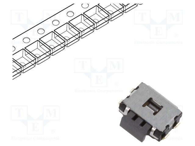 Microswitch TACT; SPST; Pos: 2; 0.05A/12VDC; SMT; none; 2.2N; 1.65mm