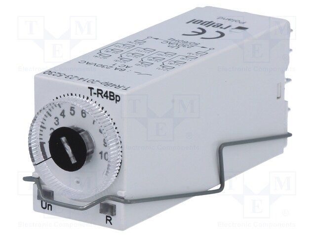 Timer; 0,1s÷100h; 4PDT; 250VAC/6A; 230VAC; DIN,socket,on panel