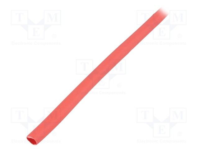 Heat shrink sleeve; glueless; 2: 1; 6.4mm; red; polyolefine