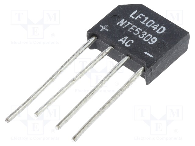 Single-phase bridge rectifier; Urmax: 200V; If: 4A; Ifsm: 150A; THT