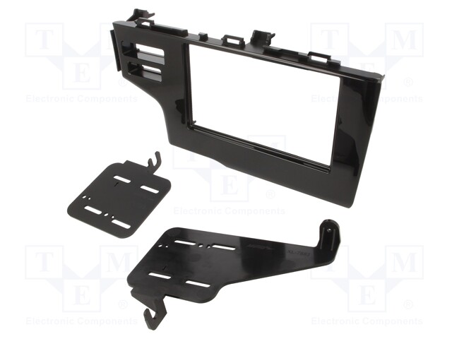 Radio mounting frame; Honda; 2 DIN; black gloss