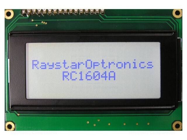 Display: LCD; alphanumeric; STN Positive; 16x4; gray; 87x60x13.6mm