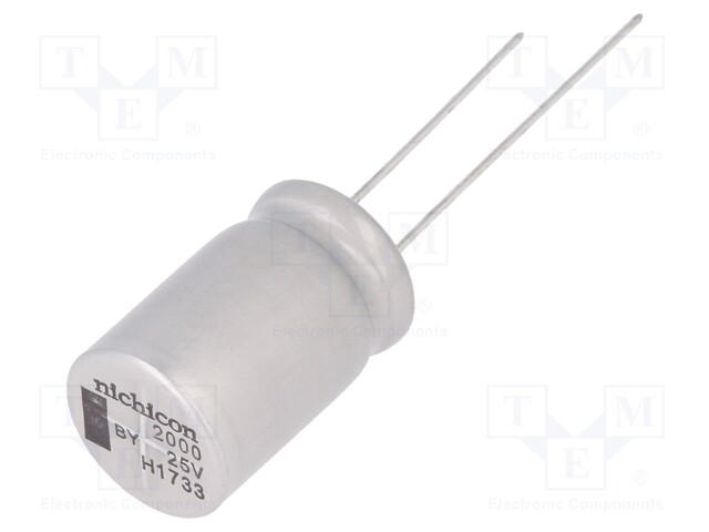 Capacitor: electrolytic; low impedance; 2000uF; 25VDC; ESR: 42mΩ