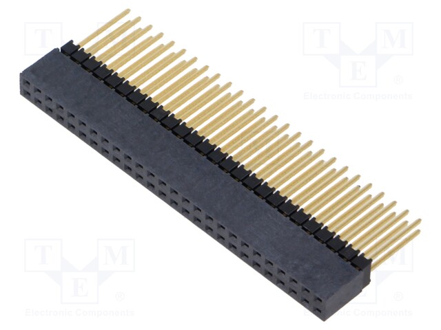 Connector: pin strips; male; PIN: 64; 2.54mm; gold-plated; THT