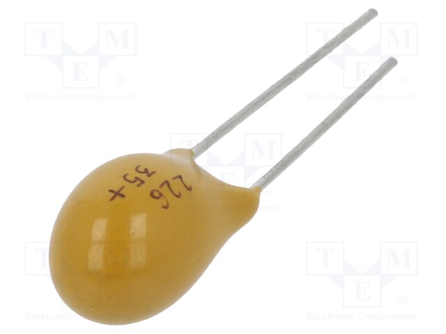 Capacitor: tantalum; 22uF; 35VDC; THT; ±20%; -55÷85°C; 2.54mm