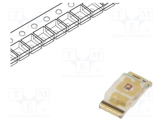 LED; SMD; red; 25÷80mcd; 1.6x0.8x0.4mm; 120°; 1.75÷2.3V; 10mA; 60mW