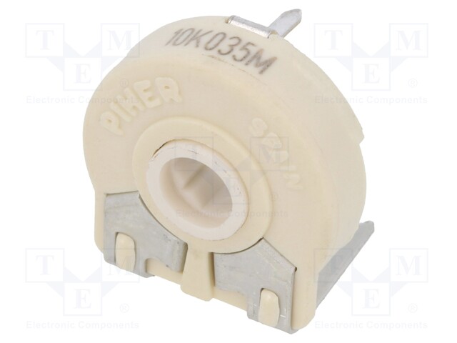 Potentiometer: mounting; single turn,horizontal; 10kΩ; 500mW