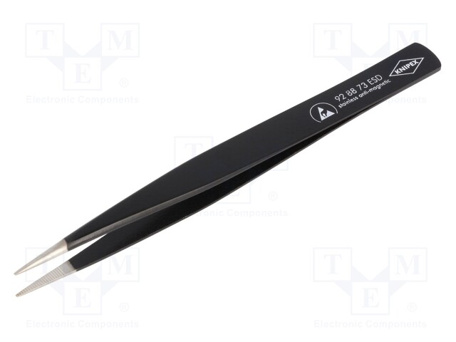 Tweezers; 130mm; Blades: straight; Blade tip shape: trapezoidal