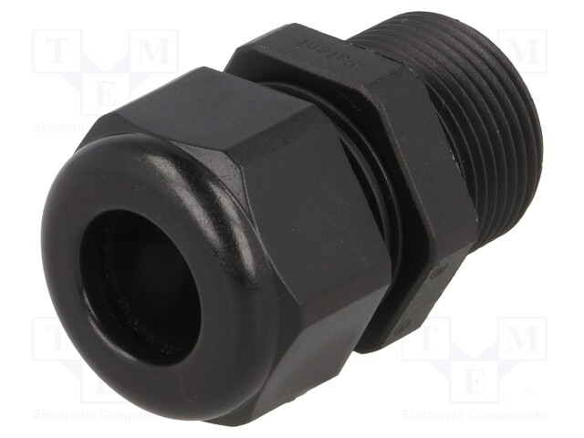 Cable gland; with long thread; PG16; IP68; Mat: polyamide; black