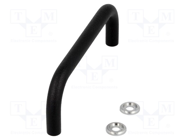 Handle; Mat: steel; black; H: 43mm; Mounting: M5 screw; Ø: 10mm