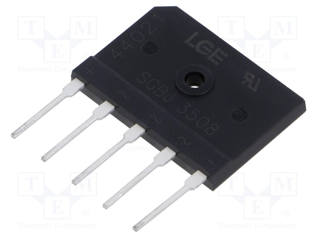 Three-phase bridge rectifier; Urmax: 800V; If: 35A; Ifsm: 400A