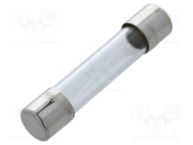 Fuse: fuse; 5A; 250VAC; glass; 6.35x31.8mm; brass; bulk