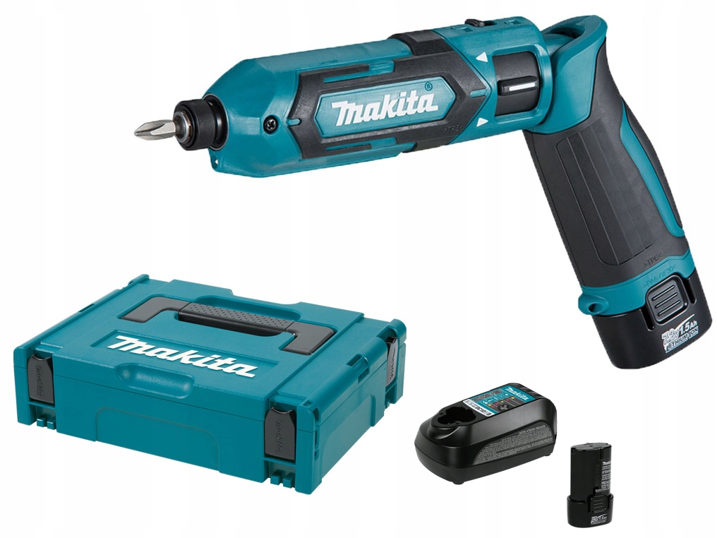 Makita TD022DSJ Impact Driver Screwdriver 7.2V Battery x2 and 220V Charger Included