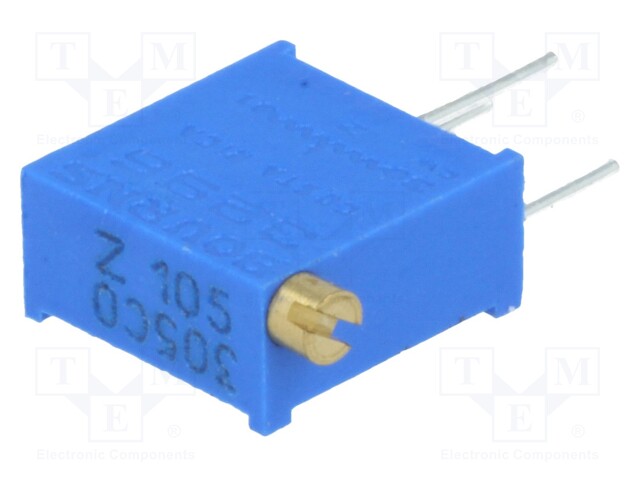 Potentiometer: mounting; multiturn; 1MΩ; 500mW; THT; ±10%; linear