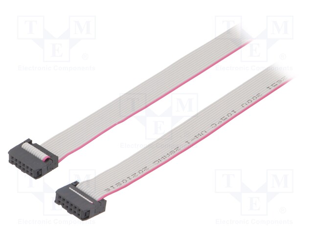 Ribbon cable with IDC connectors; 12x28AWG; Cable ph: 1.27mm