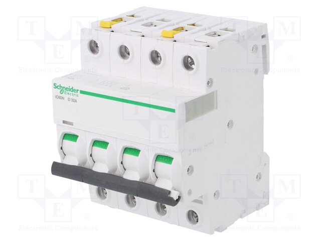 Circuit breaker; 400VAC; Inom: 32A; Poles: 4; DIN; Charact: D; 6kA