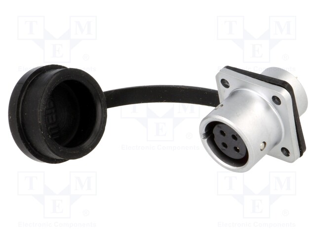 Socket; female; SF12; PIN: 4; IP67; 5A; soldering; 200V; 0.75mm2