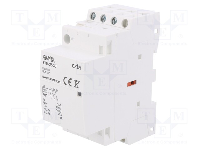 Contactor: 3-pole installation; 25A; 230VAC; NO x3; DIN; -5÷60°C