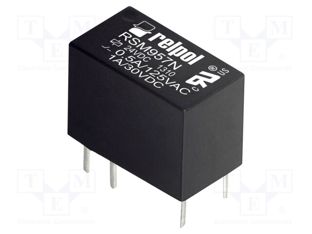 Relay: electromagnetic; SPDT; Ucoil: 24VDC; 0.5A/125VAC; 1A/30VDC