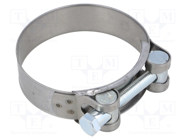 T-bolt clamp; W: 24mm; Clamping: 74÷79mm; chrome steel AISI 430