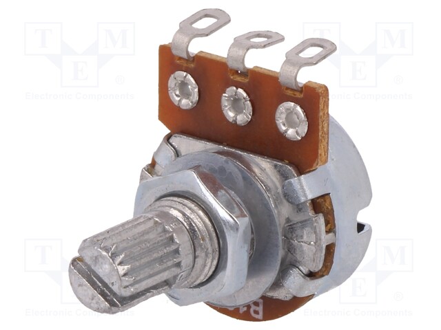 Potentiometer: shaft; single turn; 10kΩ; 125mW; ±20%; on cable; 6mm