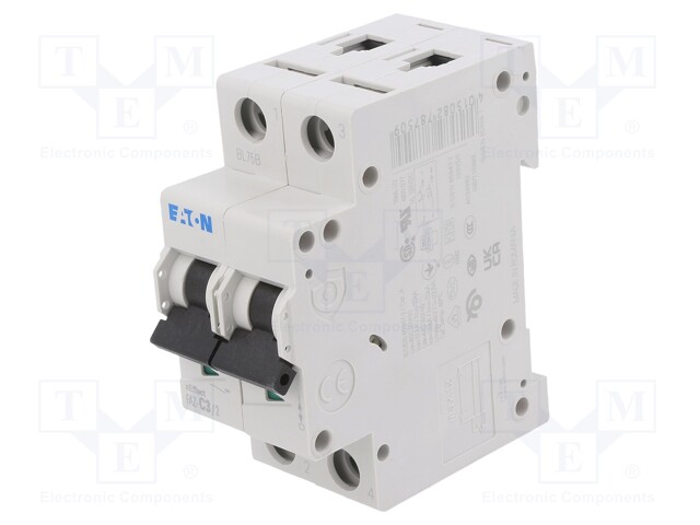 Circuit breaker; 230/400VAC; Inom: 3A; Poles: 2; DIN; Charact: C